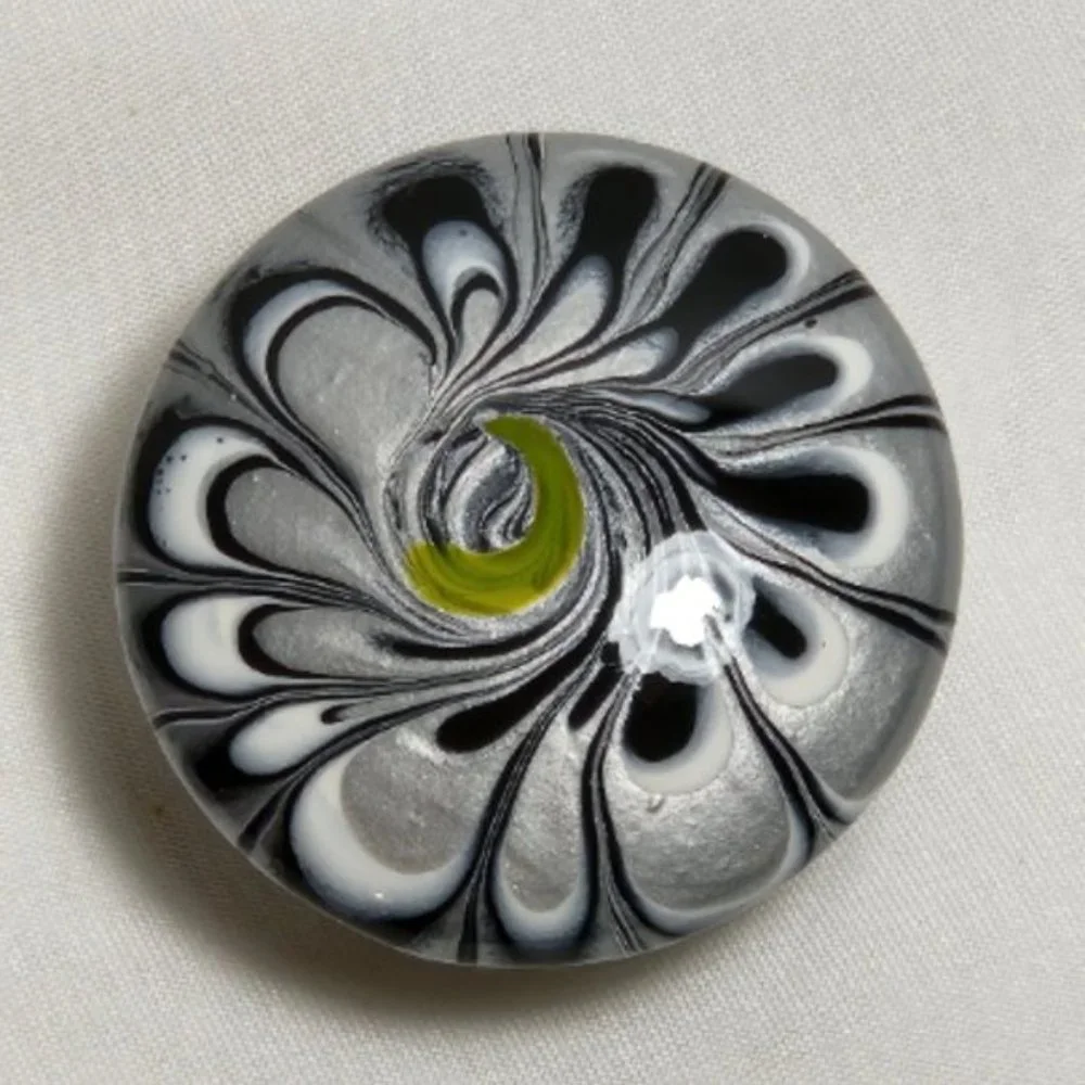 Hand Crafted Cabinet Door Knobs Hand Painted Flowers Black Silver White Yellow